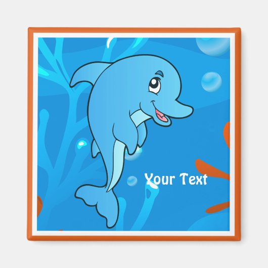 Ocean Aquatic Niedlich Delphin Custom Magnet (Vorne)
