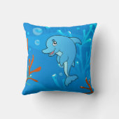 Ocean Aquatic Niedlich Delphin Pillow Kissen (Rückseite)