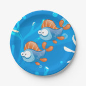 Ocean Aquatic Niedlich Fish Paper Teller (Vorderseite)
