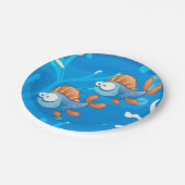 Ocean Aquatic Niedlich Fish Paper Teller (Schrägansicht)