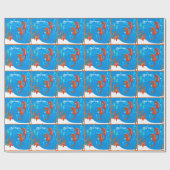 Ocean Aquatic Niedlich Seepferd Custom Wrap Geschenkpapier (Flach)