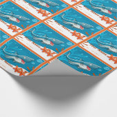Ocean Aquatic Niedlich Shark Custom Gift Wrap Geschenkpapier (Ecke)
