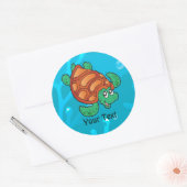 Ocean Aquatic Niedlich Turtle Custom Aufkleber (Umschlag)