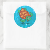 Ocean Aquatic Niedlich Turtle Custom Aufkleber (Tasche)