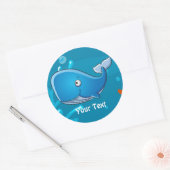 Ocean Aquatic Niedlich Whale Custom Aufkleber (Umschlag)