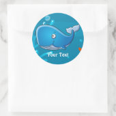 Ocean Aquatic Niedlich Whale Custom Aufkleber (Tasche)