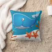 Ocean Aquatic Niedlich Whale Kissen (Decke)