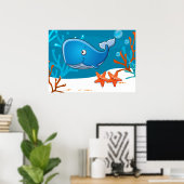 Ocean Aquatic Niedlich Whale Starfish Poster (Heimbüro)