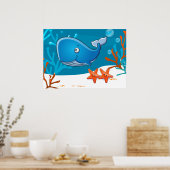 Ocean Aquatic Niedlich Whale Starfish Poster (Küche)
