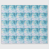 Ocean Art: Marble Agate Wirbel. Geschenkpapier (Flach)