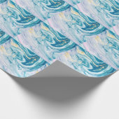 Ocean Art: Marble Agate Wirbel. Geschenkpapier (Ecke)