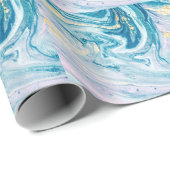 Ocean Art: Marble Agate Wirbel. Geschenkpapier (Rolleneckpunkt)