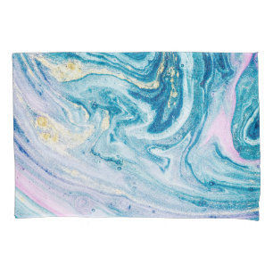 Ocean Art: Marble Agate Wirbel. Kissenbezug