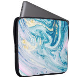 Ocean Art: Marble Agate Wirbel. Laptopschutzhülle (Vorne Rechts)