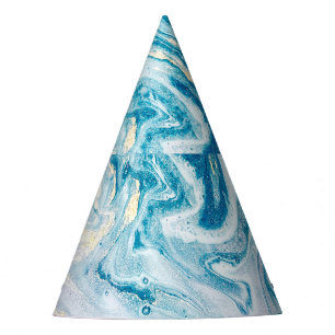 Ocean Art: Marble Agate Wirbel. Partyhütchen