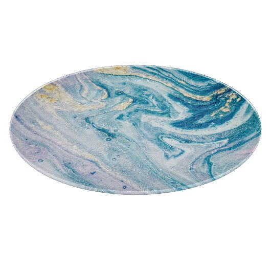 Ocean Art: Marble Agate Wirbel. Schneidebrett (Ecke)