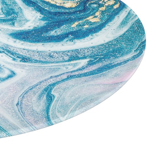 Ocean Art: Marble Agate Wirbel. Schneidebrett (Ecke)