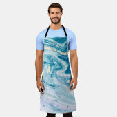 Ocean Art: Marble Agate Wirbel. Schürze (Getragen)