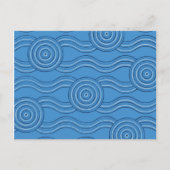 Ocean Australian Dreamtime River Pattern Postcard Postkarte (Vorderseite)