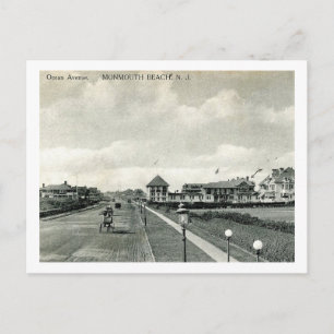 Ocean Ave, Monmouth Beach NJ Vintage Postkarte