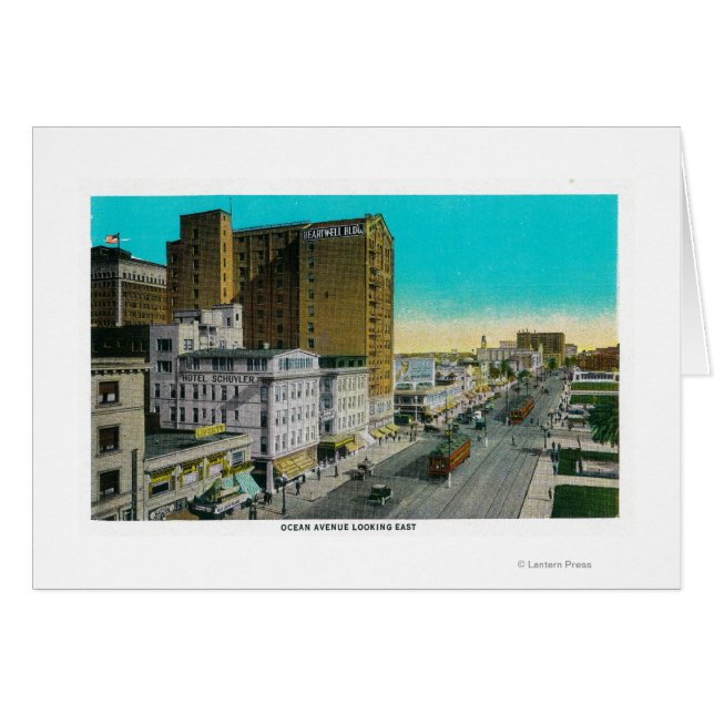 Ocean Avenue Blick nach Osten, Long Beach (Vorderseite (Horizontal))