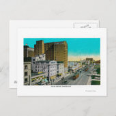 Ocean Avenue Blick nach Osten, Long Beach Postkarte (Vorne/Hinten)