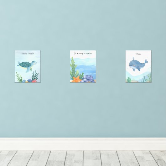 Ocean Baby Kinderzimmer Room Decke Bilderwand Sets (Holzboden)