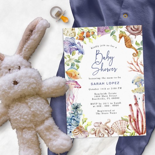 Ocean Baby Shower Einladung