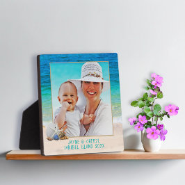 Ocean Background Seashells Stehende Foto Frame Fotoplatte