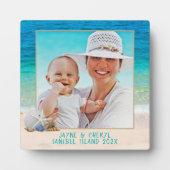 Ocean Background Seashells Stehende Foto Frame Fotoplatte (Vorderseite)