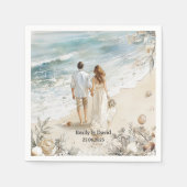 Ocean Background Wedple Serviette (Vorderseite)