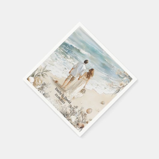 Ocean Background Wedple Serviette (Ecke)