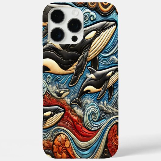 Ocean Ballet: Wale und Waves Case-Mate iPhone Hülle (Rückseite)