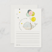 Ocean Balloon Whale Ratschläge für Mama Baby Dusch Begleitkarte (Vorne/Hinten)