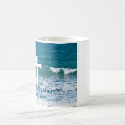 Ocean Baptisk Keepake Mattiert Glass Kaffee Tasse (Mittel)