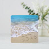 Ocean Beach 2025 New Year's Party Einladung (Stehend Vorderseite)