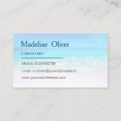 Ocean Beach Aqua Blue Sea Travel Modern Visitenkarte (Rückseite)