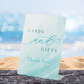 Ocean Beach Aquamarines Brautparty Karten und Gesc Sockelschild