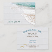 Ocean Beach auf Holz Visitenkarte (Vorne/Hinten)