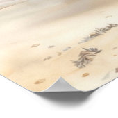 Ocean Beach Bird Poster (Ecke)