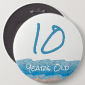 Ocean Beach Birthday Button (Vorne & Hinten)