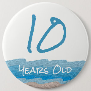 Ocean Beach Birthday Button