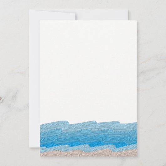 Ocean Beach Birthday Party Einladung (Rückseite)