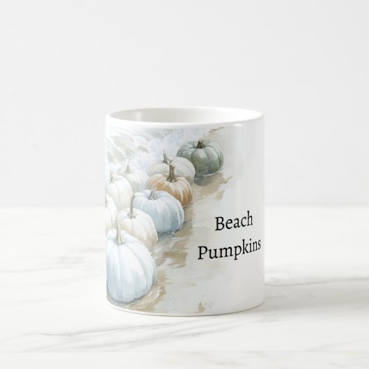 Ocean Beach Blaue Kürbisse Kaffeetasse (Mittel)