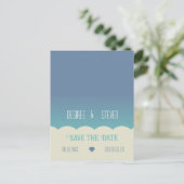 Ocean Beach Blend Save-the-Date-Postkarte Ankündigungspostkarte (Stehend Vorderseite)