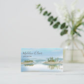 Ocean Beach Blue Watercolor Beruflich Visitenkarte (Stehend Vorderseite)