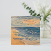 Ocean Beach Breeze Flat Danke Karte (Stehend Vorderseite)