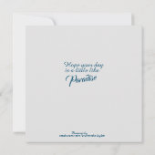 Ocean Beach Breeze Flat Danke Karte (Rückseite)