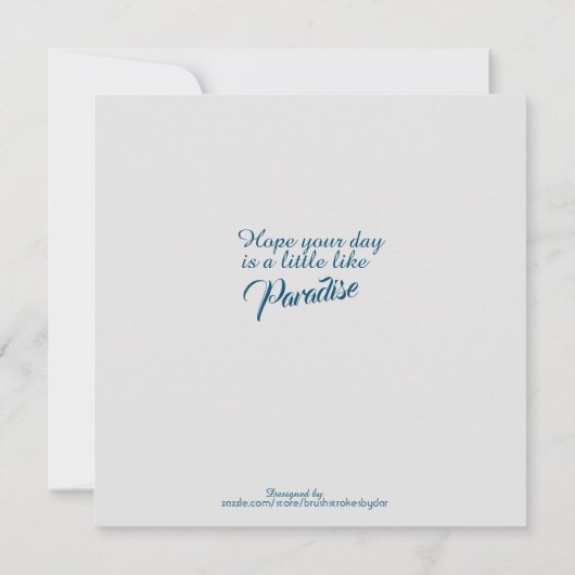 Ocean Beach Breeze Flat Danke Karte (Rückseite)