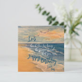 Ocean Beach Breeze Note Card Dankeskarte (Stehend Vorderseite)